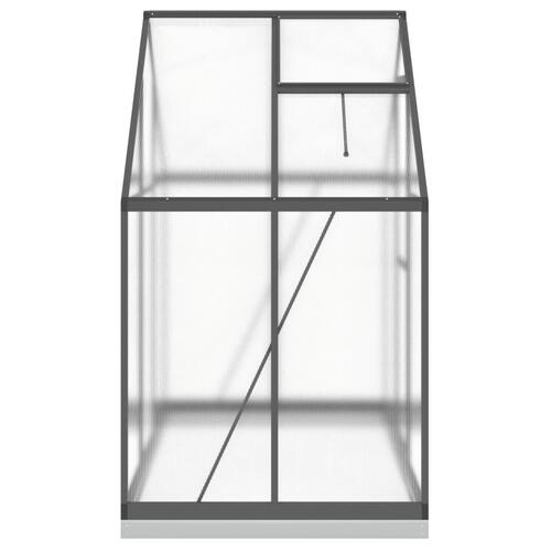 Drivhus med fundamentramme 169x114x202 cm aluminium antracitgrå