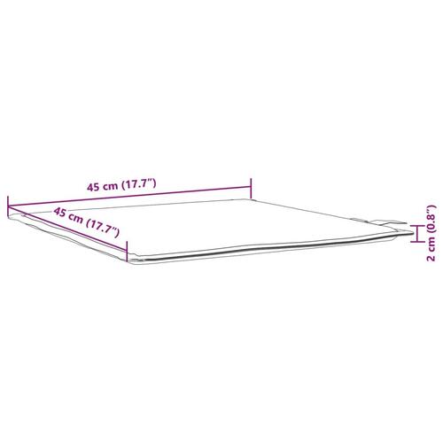 Udendørs sædehynder 4 stk. 45x45x2 cm firkantet cremefarvet