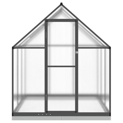 Drivhus med fundamentramme 169x169x202 cm aluminium antracitgrå