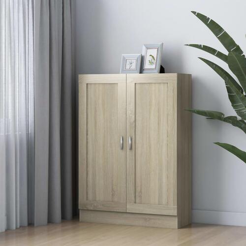 Bogskab 82,5x30,5x115 cm konstrueret træ sonoma-eg