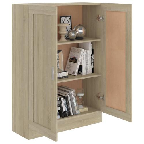 Bogskab 82,5x30,5x115 cm konstrueret træ sonoma-eg