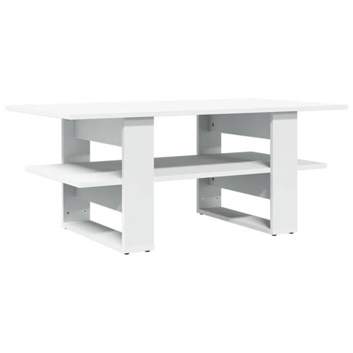 Sofabord 102x55x42 cm konstrueret træ hvid