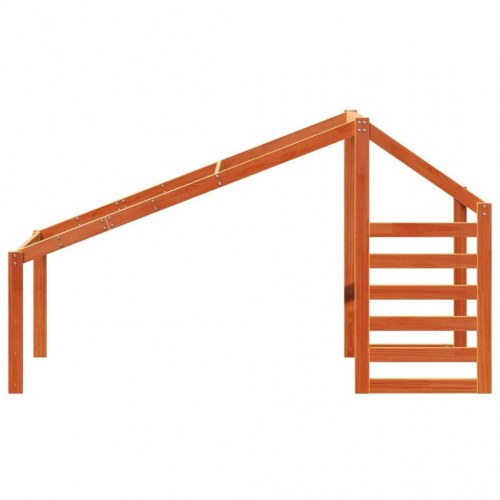 Stel til husseng 198x87x113 cm massivt fyrretræ gyldenbrun