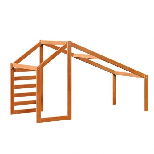 Stel til husseng 198x87x113 cm massivt fyrretræ gyldenbrun