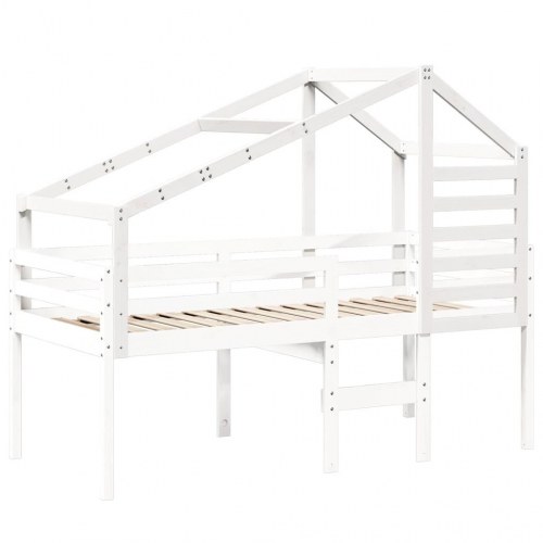 Stel til husseng 198x97x113 cm massivt fyrretræ hvid