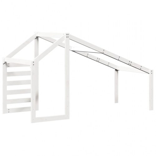 Stel til husseng 198x97x113 cm massivt fyrretræ hvid