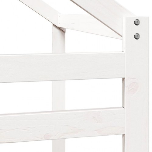 Stel til husseng 198x97x113 cm massivt fyrretræ hvid