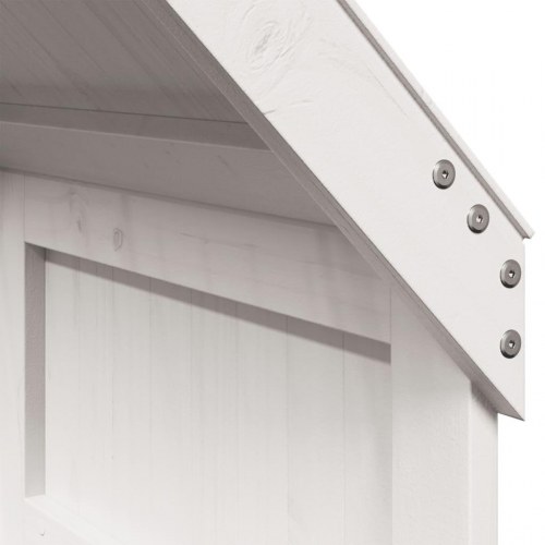 Stel til husseng 60x99x139,5 cm massivt fyrretræ hvid