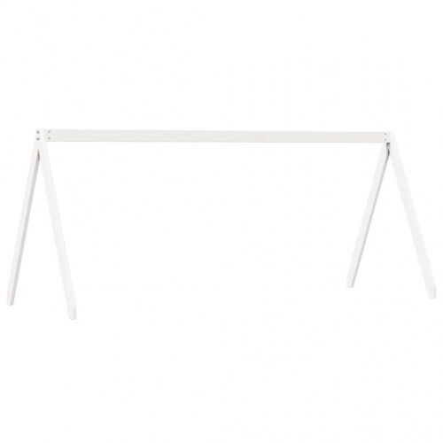 Stel til husseng 209x95,5x88 cm massivt fyrretræ hvid
