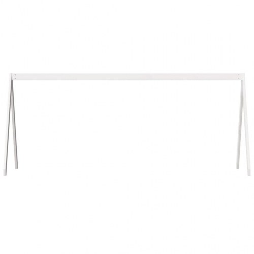 Stel til husseng 209x95,5x88 cm massivt fyrretræ hvid