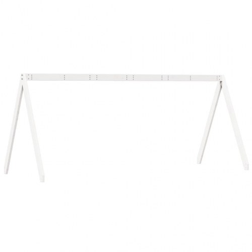 Stel til husseng 209x95,5x88 cm massivt fyrretræ hvid