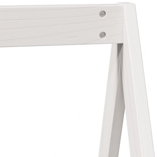 Stel til husseng 209x95,5x88 cm massivt fyrretræ hvid