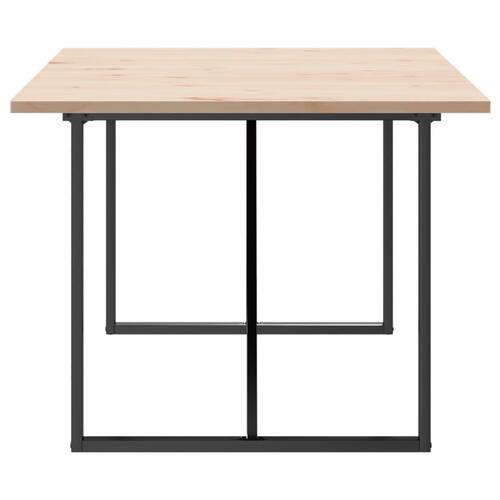 Spisebord 200x100x75,5 cm O-stel massivt fyrretræ og stål