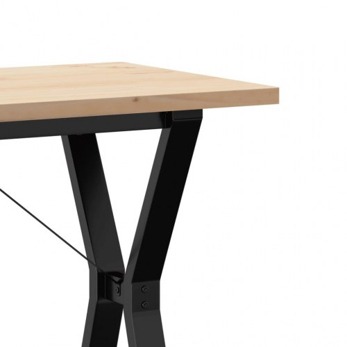 Spisebord 100 x 50 x 75,5 cm med Y-stel i massivt fyrretræ og stål