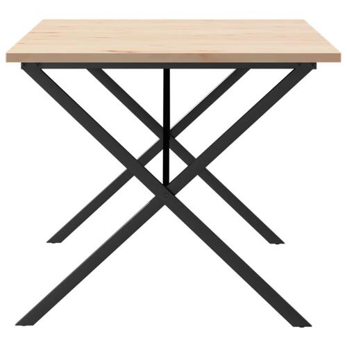 Spisebord 180x90x75,5 cm X-stel massivt fyrretræ og støbejern