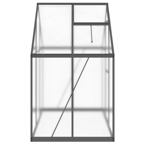 Drivhus med fundamentramme 169x114x195 cm aluminium antracitgrå
