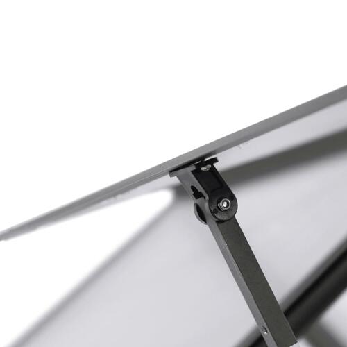 Drivhus med fundamentramme 169x169x195 cm aluminium antracitgrå