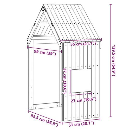 Stel til husseng 55x99x139,5 cm massivt fyrretræ hvid