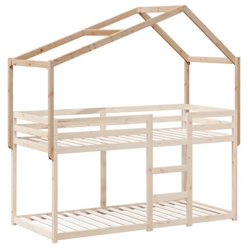 Stel til husseng 213x95,5x144,5 cm massivt fyrretræ