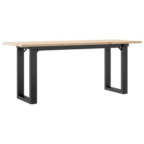 Sofabord 110x40x45 cm O-stel massivt fyrretræ og stål