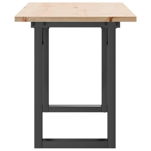 Sofabord 110x40x45 cm O-stel massivt fyrretræ og stål