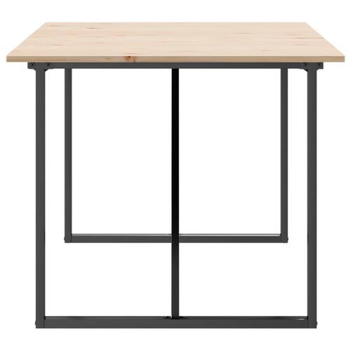 Spisebord 180x90x75 cm O-stel massivt fyrretræ og stål