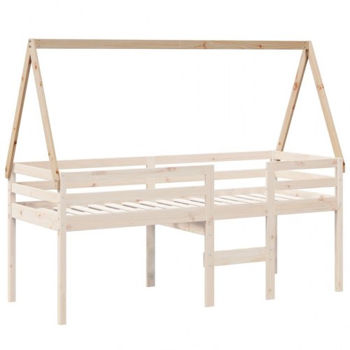 Stel til husseng 199x80,5x88 cm massivt fyrretræ