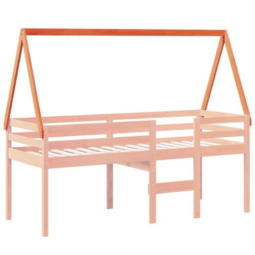 Stel til husseng 199x80,5x88 cm massivt fyrretræ gyldenbrun