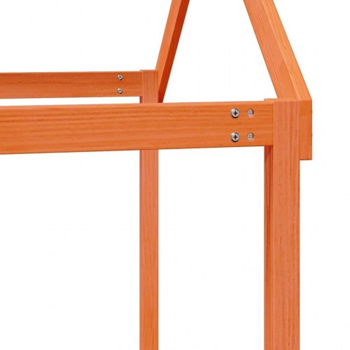 Stel til husseng 207x80,5x151,5 cm massivt fyrretræ gyldenbrun