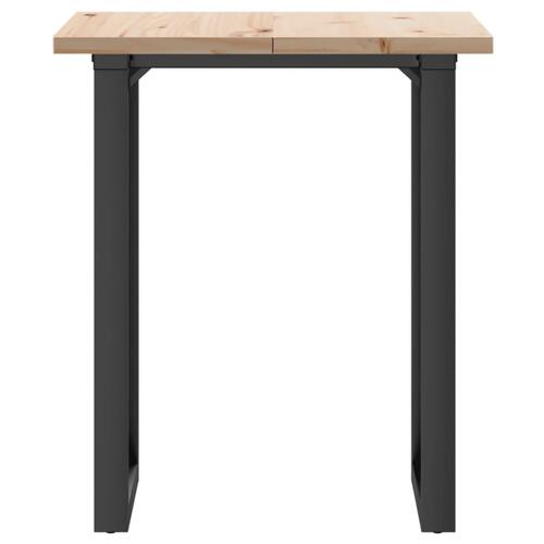 Spisebord 60x60x75,5 cm O-stel massivt fyrretræ og stål