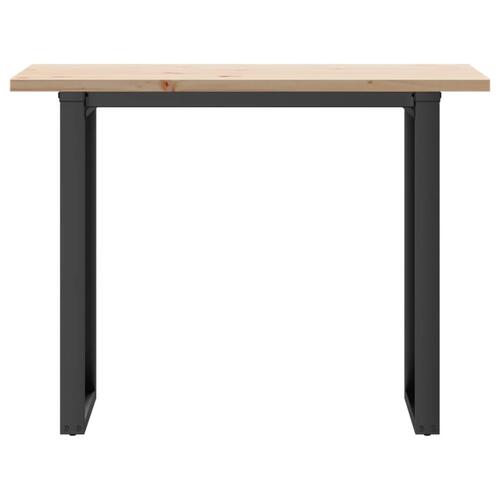 Spisebord 100x50x75,5 cm O-stel massivt fyrretræ og stål