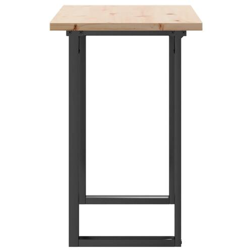 Spisebord 100x50x75,5 cm O-stel massivt fyrretræ og stål