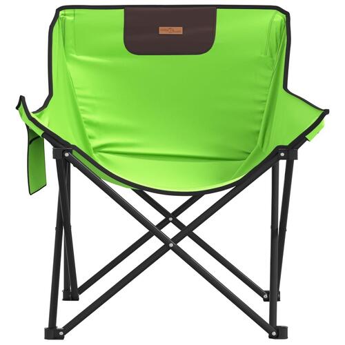 Campingstole med lommer 2 stk. foldbar grøn