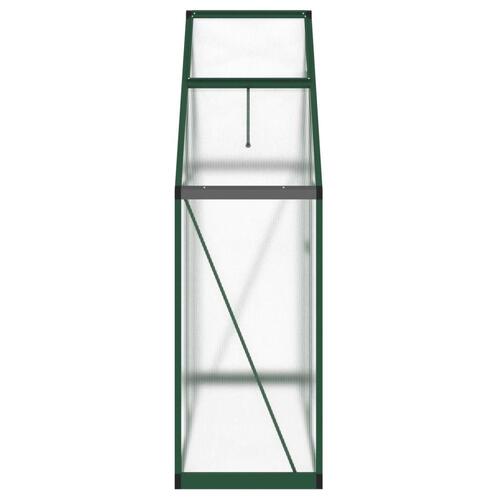 Drivhus med fundamentramme 169x58x195 cm aluminium grøn