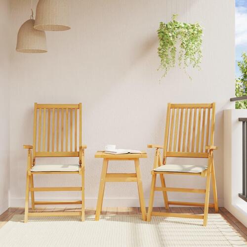 Udendørs sædehynder 2 stk. 45x45x2 cm firkantet cremefarvet