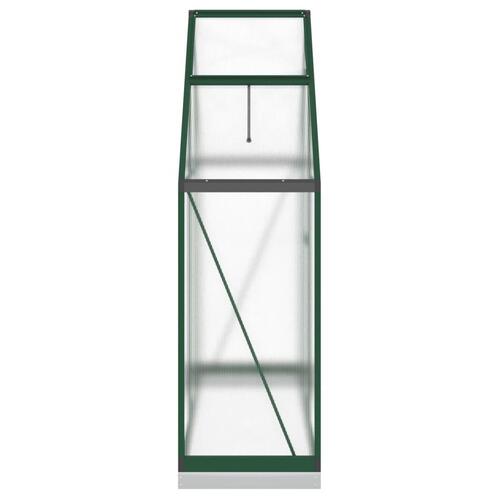 Drivhus med fundamentramme 169x58x202 cm aluminium grøn