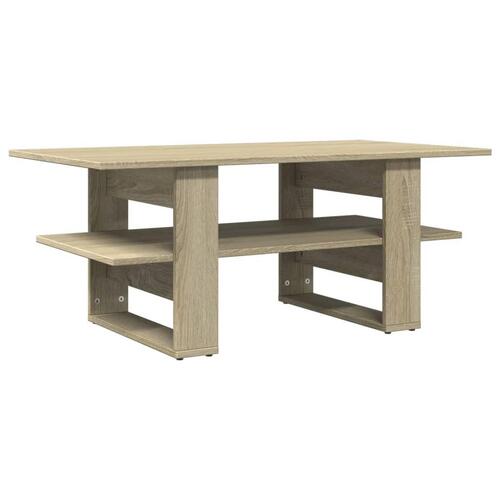 Sofabord 102x55x42 cm konstrueret træ sonoma-eg