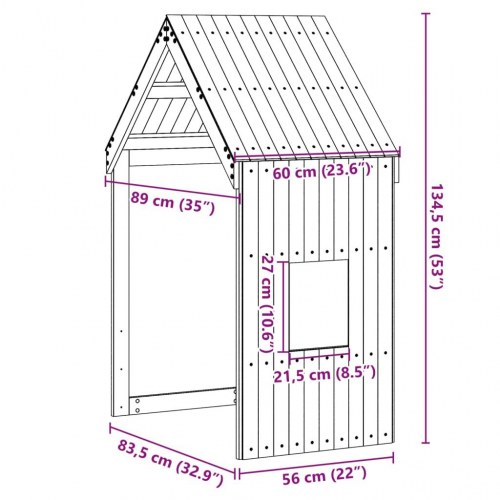 Stel til husseng 60x89x134,5 cm massivt fyrretræ