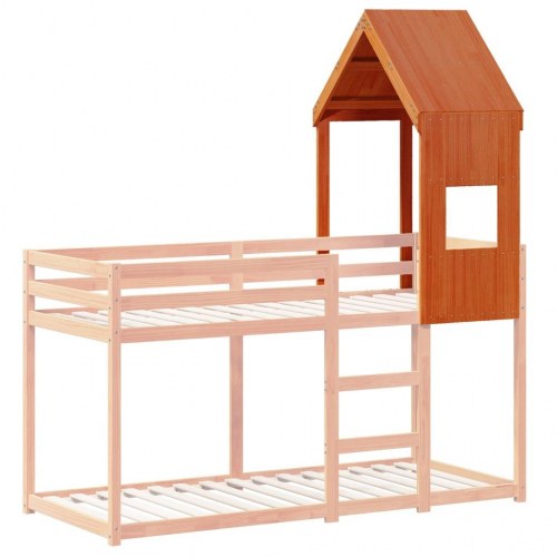 Stel til husseng 55x99x139,5 cm massivt fyrretræ gyldenbrun