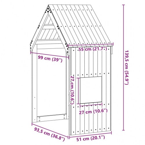 Stel til husseng 55x99x139,5 cm massivt fyrretræ gyldenbrun