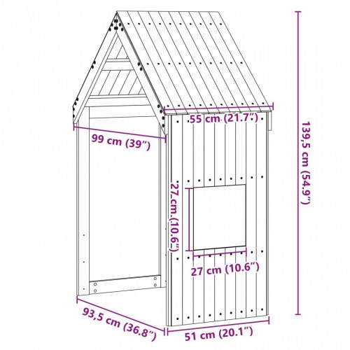 Stel til husseng 55x99x139,5 cm massivt fyrretræ