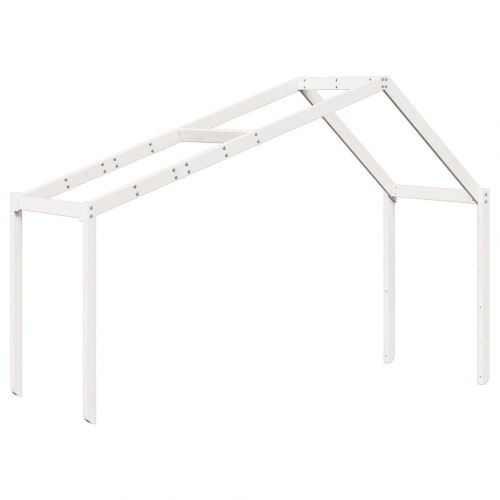 Stel til husseng 213x95,5x144,5 cm massivt fyrretræ hvid