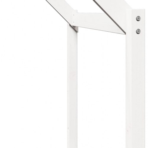 Stel til husseng 213x95,5x144,5 cm massivt fyrretræ hvid
