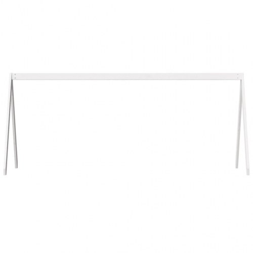 Stel til husseng 199x80,5x88 cm massivt fyrretræ hvid