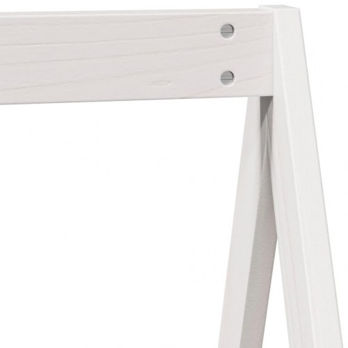Stel til husseng 199x80,5x88 cm massivt fyrretræ hvid