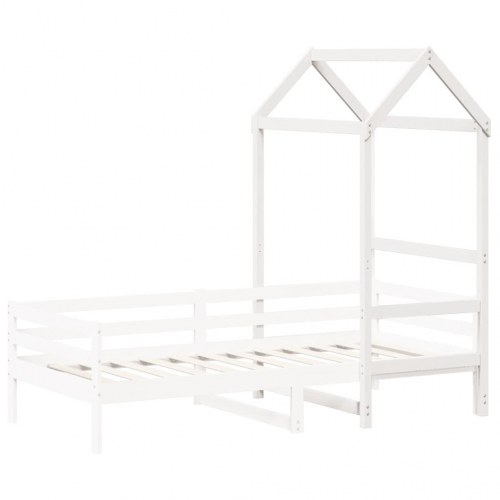 Stel til husseng 108x70x176,5 cm massivt fyrretræ hvid