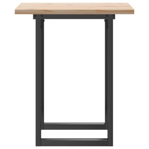 Spisebord 70x70x75,5 cm O-stel massivt fyrretræ og stål