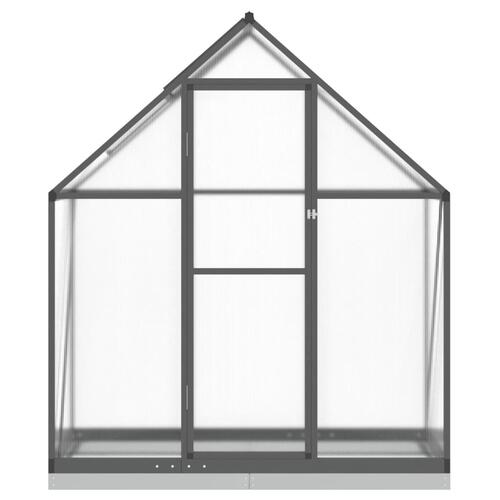 Drivhus med fundamentramme 169x58x202 cm aluminium antracitgrå
