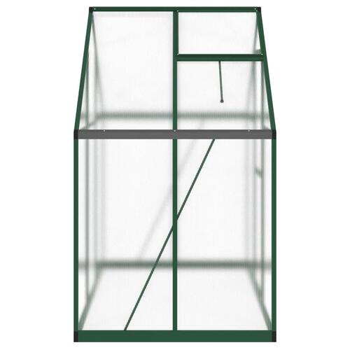 Drivhus med fundamentramme 169x114x195 cm aluminium grøn