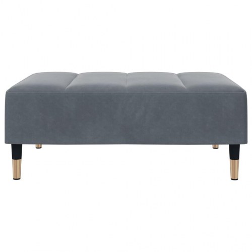 2-personers sovesofa med fodskammel velour mørkegrå